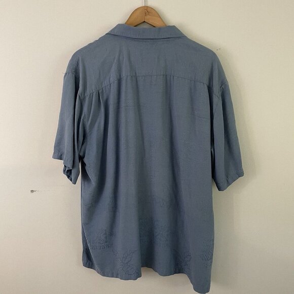 Batik Bay Men's Blue Short Sleeve Button Front Silk Hawaiian Shirt Size XXL - Picture 2 of 16